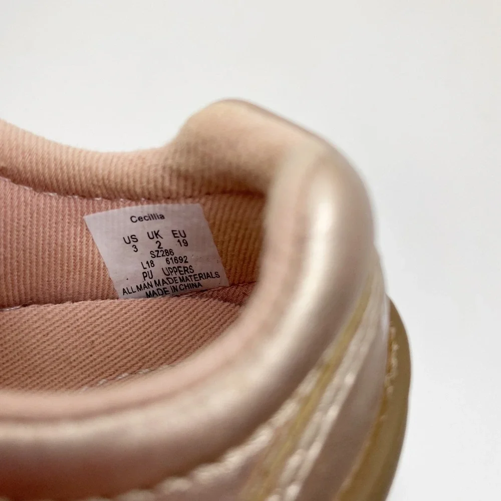 Surprize by Stride Rite Cecillia Glitter Bow Mary Jane Toddler Girls 3 Rose Gold